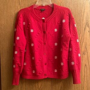 Talbots Snowflake Cardigan